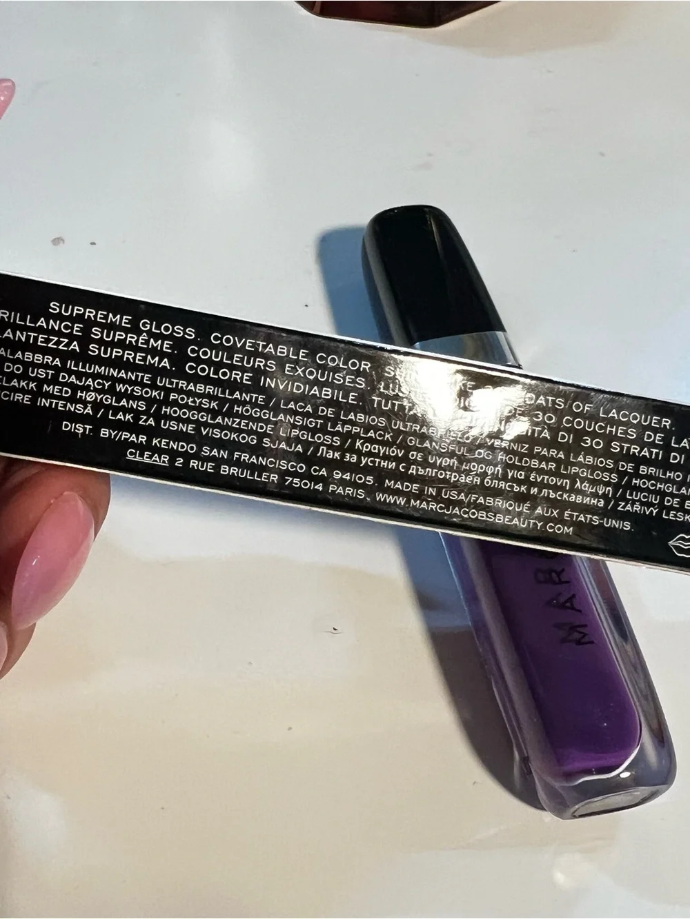 Marc Jacobs Enamored Hi-Shine Lip Gloss 358 Boys Don’t Cry Purple NEW 5ml